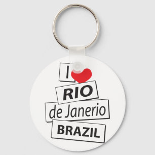 I Love Rio de Janerio Brazil Keychain