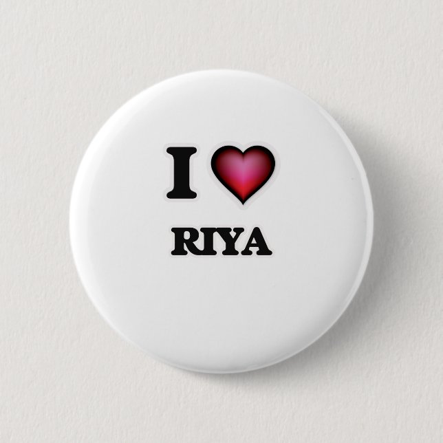 I Love Riya 2 Inch Round Button (Front)