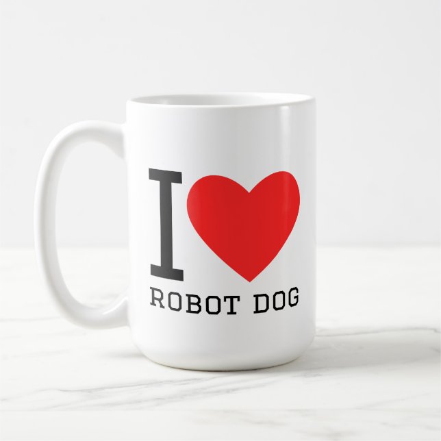 I love robot dog coffee mug (Left)
