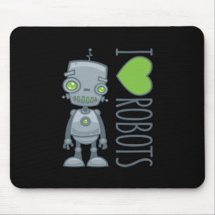 I Love Robots Mouse Pad