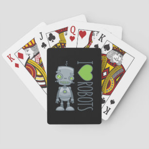 I Love Robots Playing Cards
