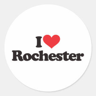 I Love Rochester Classic Round Sticker