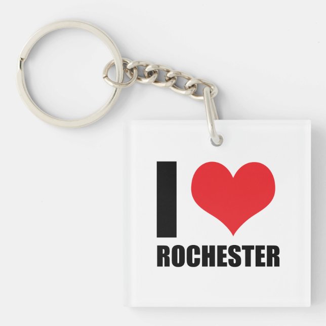 I love Rochester Keychain (Front)