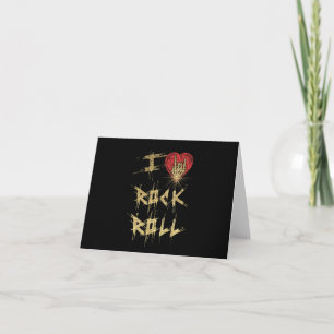 I Love Rock And Roll Vintage Style Card