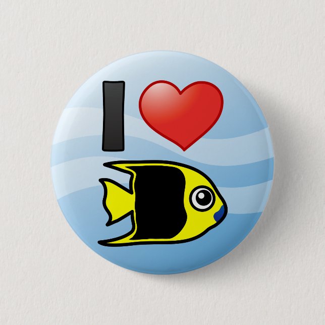 I Love Rock Beauty 2 Inch Round Button (Front)