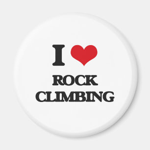 I Love Rock Climbing Magnet