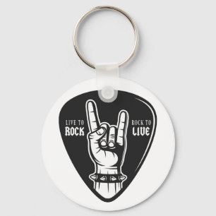 I love rock keychain