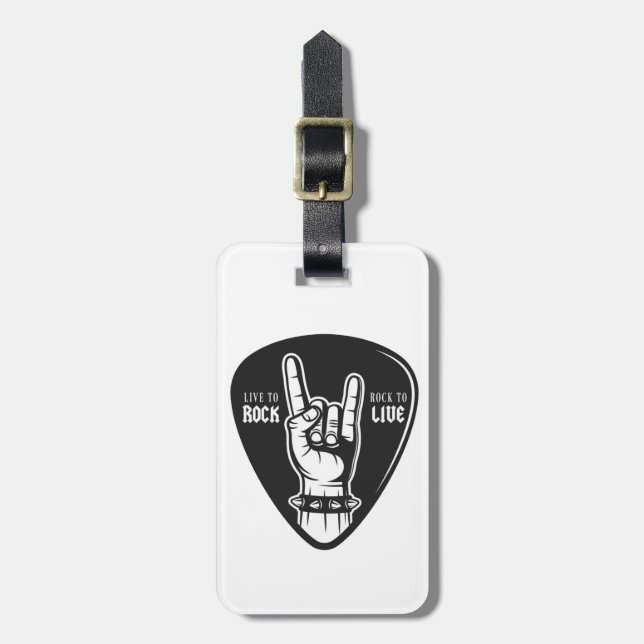 I love rock luggage tag (Front Vertical)