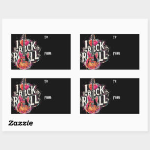 I Love Rock N Roll Electric Guitar Painting Sticker