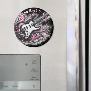 I Love Rock N Roll Electric Guitar Personalized Magnet