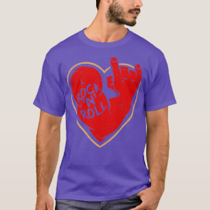 I love Rock n Roll Heart for Valentines Day T-Shirt
