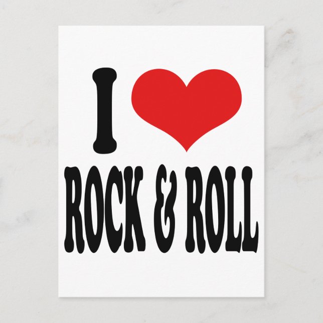 I Love Rock & Roll Postcard (Front)
