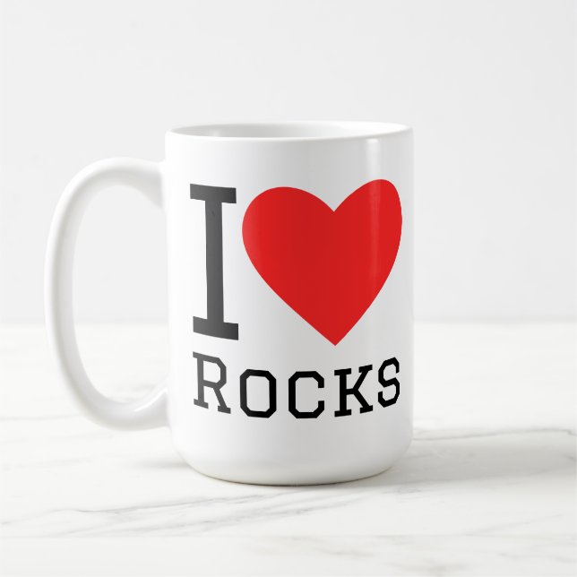 I love rocks coffee mug (Left)