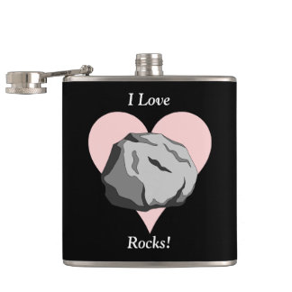 I Love Rocks! Hip Flask