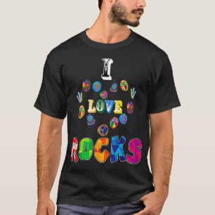 I Love Rocks Painting Stone Hiding Hobby Gift Ide T-Shirt