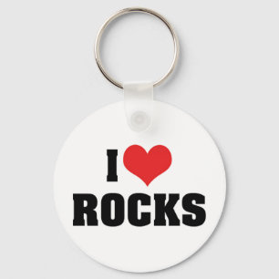 I Love Rocks - Rock Geology Geologist Lover Keychain