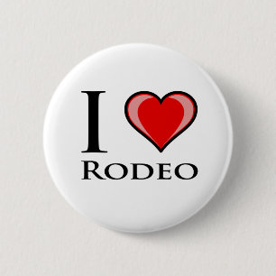 I Love Rodeo 2 Inch Round Button