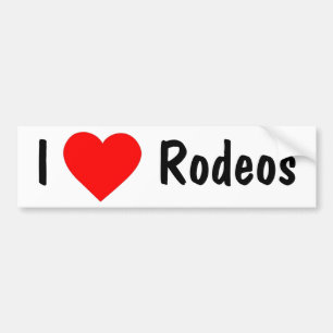 I Love Rodeos Bumper Sticker