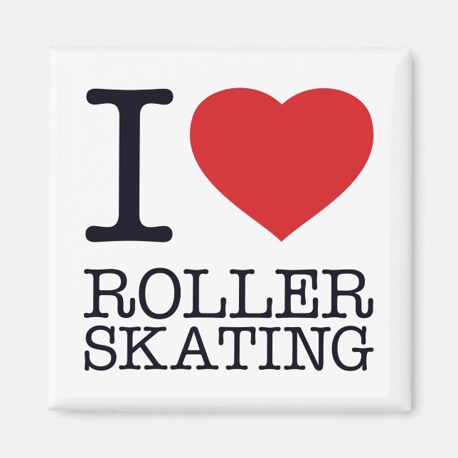 I LOVE ROLLER SKATING MAGNET (Front)