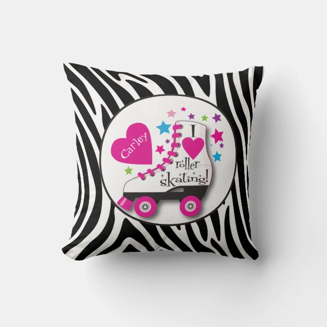I Love Roller Skating Pillow (Front)