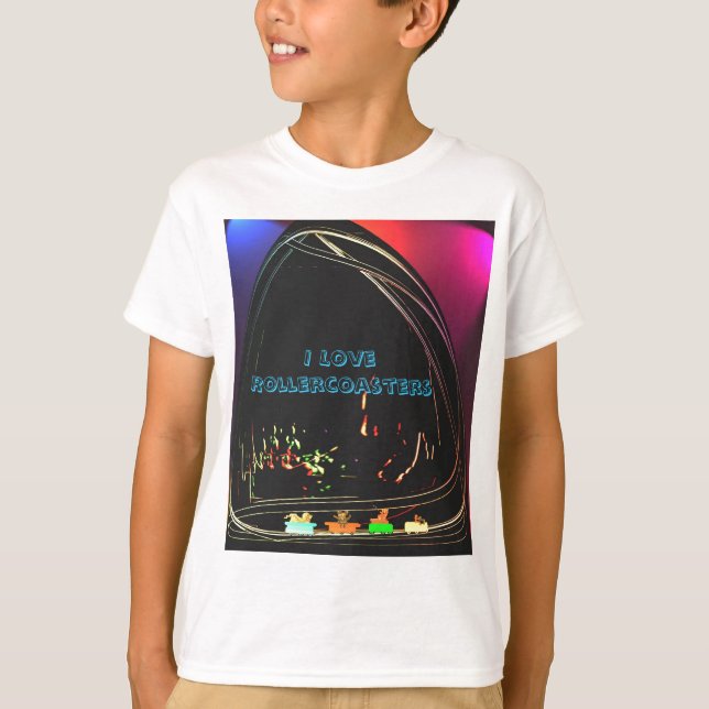 I Love Rollercoasters T-Shirt (Front)