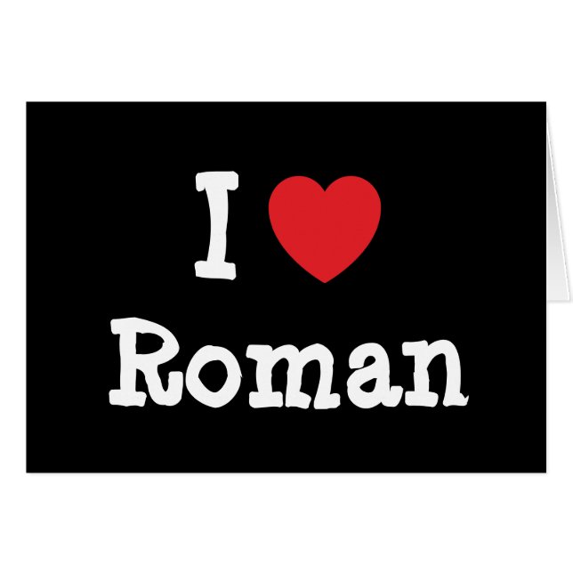 I love Roman heart custom personalized (Front Horizontal)