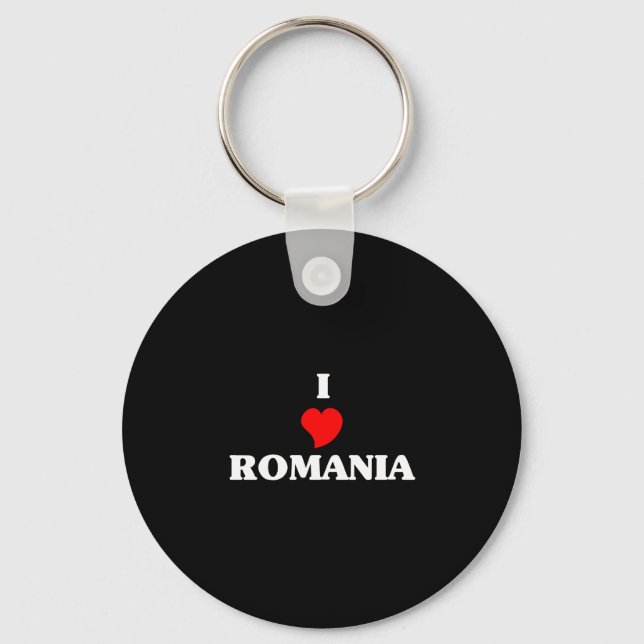 I Love Romania Keychain (Front)