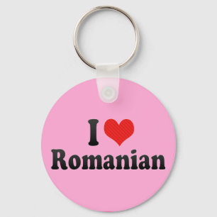 I Love Romanian Keychain