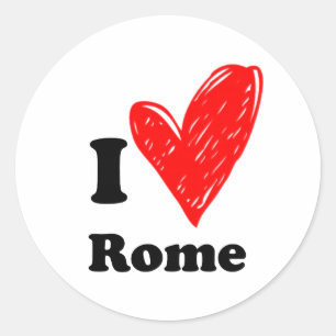 I love Rome Classic Round Sticker