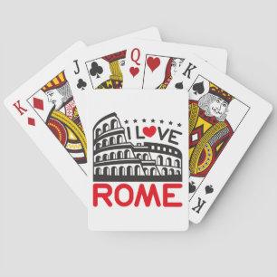 I Love Rome Italy Colosseum Travel Playing Cards