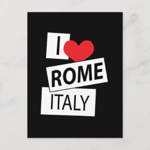 I Love Rome Italy Postcard