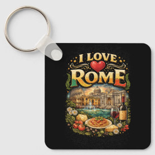 I Love Rome Keychain