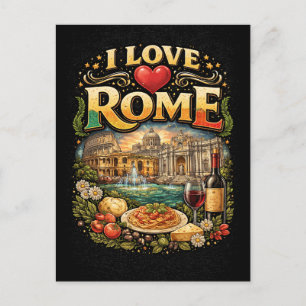I Love Rome Postcard
