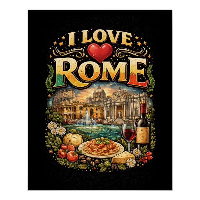 I Love Rome Poster (Front)