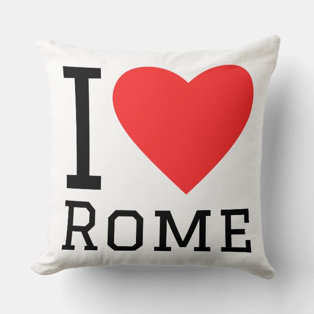 I love Rome  Throw Pillow (Front)