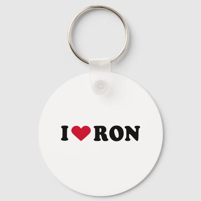 I LOVE RON KEYCHAIN (Front)