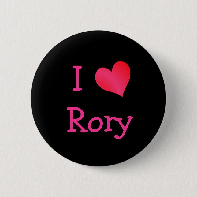 I Love Rory 2 Inch Round Button (Front)