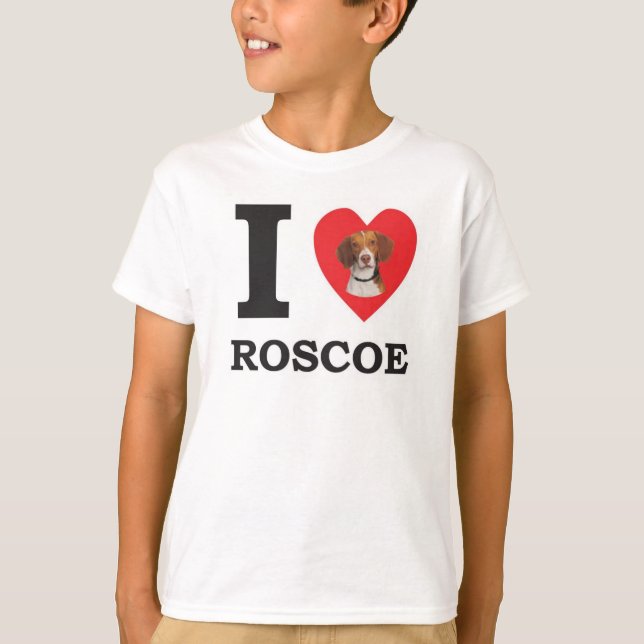 I Love Roscoe The Bed Bug Dog T-Shirt (Front)