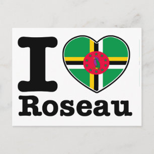 I love Roseau Postcard