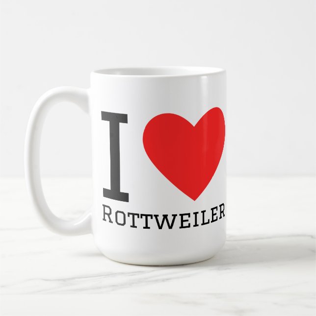 I love Rottweiler  Coffee Mug (Left)