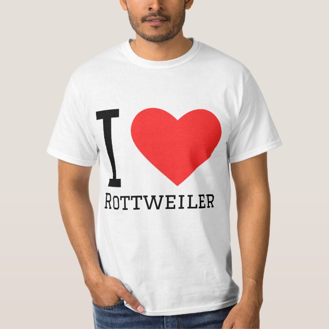I love Rottweiler  T-Shirt (Front)