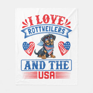 I love Rottweilers and the USA Fleece Blanket