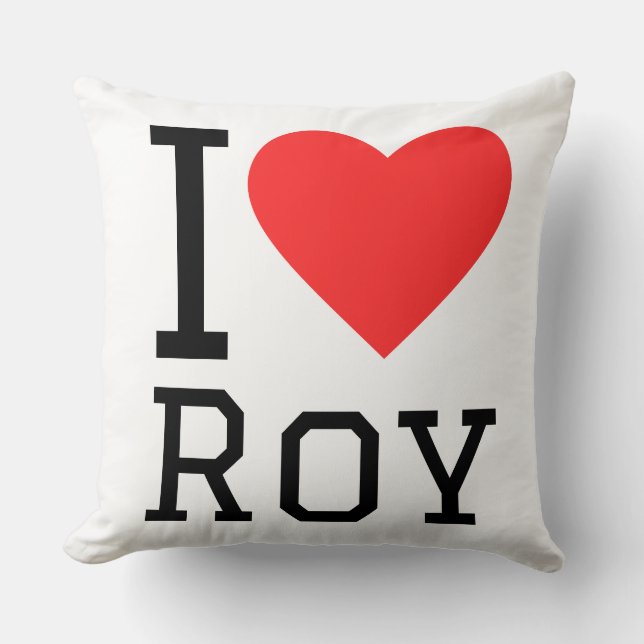 I love roy throw pillow (Front)