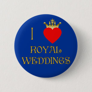 I Love Royal Weddings T-shirts, Mugs, Gifts 2 Inch Round Button