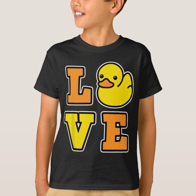 I Love Rubber Ducks for Duck loving Men and Women  T-Shirt (Front)