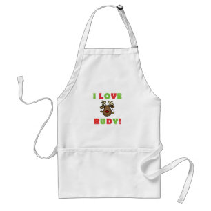 I Love Rudy Reindeer Standard Apron