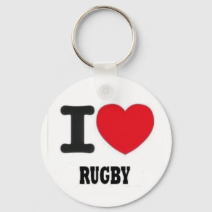 i love rugby2 keychain