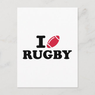 I love Rugby Postcard