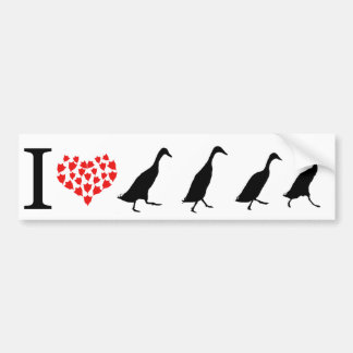 I love runner ducks bumper sticker