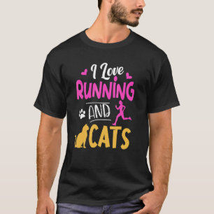 I Love Running Cat Women Runner T-Shirt